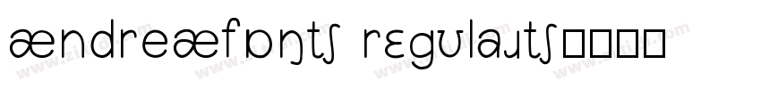 ANDREAfont Regulart字体转换